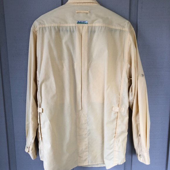 Exfficio Buzz Off Insect Shield Yellow Hiking Fishing Shirt Medium - Picture 4 of 5